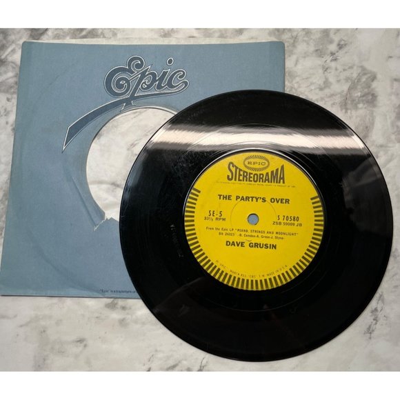 Dave Grusin 7" Jukebox Compact 33 Sara Jane / The Party's Over Epic S 70580 - Picture 5 of 6
